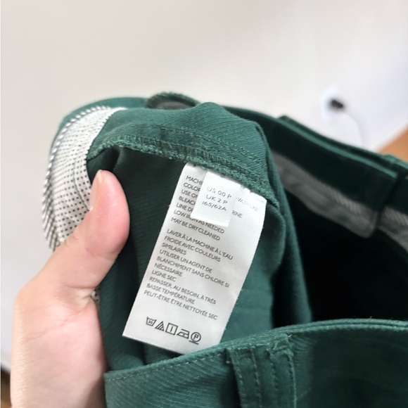 By Anthropologie Wide-Leg Pants Green Flare 00p - Picture 3 of 5